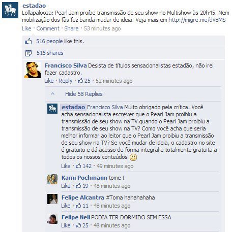 redes sociais estadão