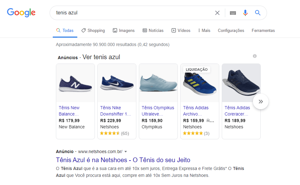 Como anunciar no Google Shopping? Visão dos produtos na SERP