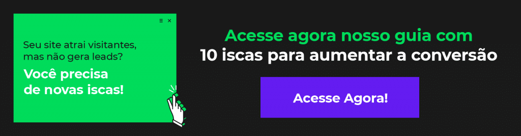 Banner para o e-book "10 iscas para aumentar a conversão"