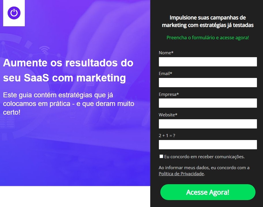 Landing page: Títulos